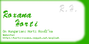 roxana horti business card